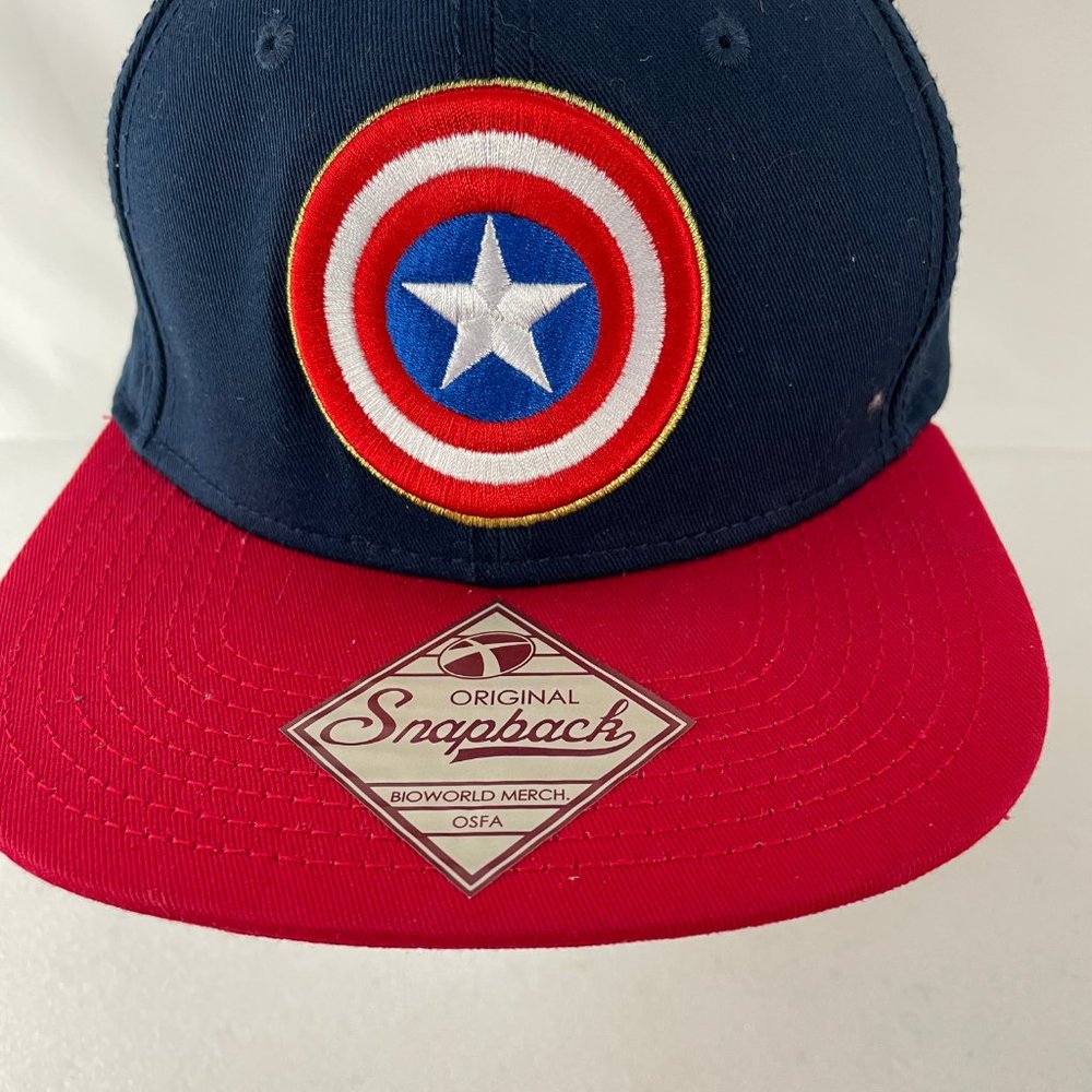 Snapback Captain America Black Cap